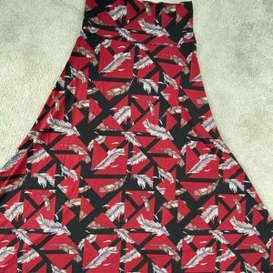 Feather print Maxi Skirt